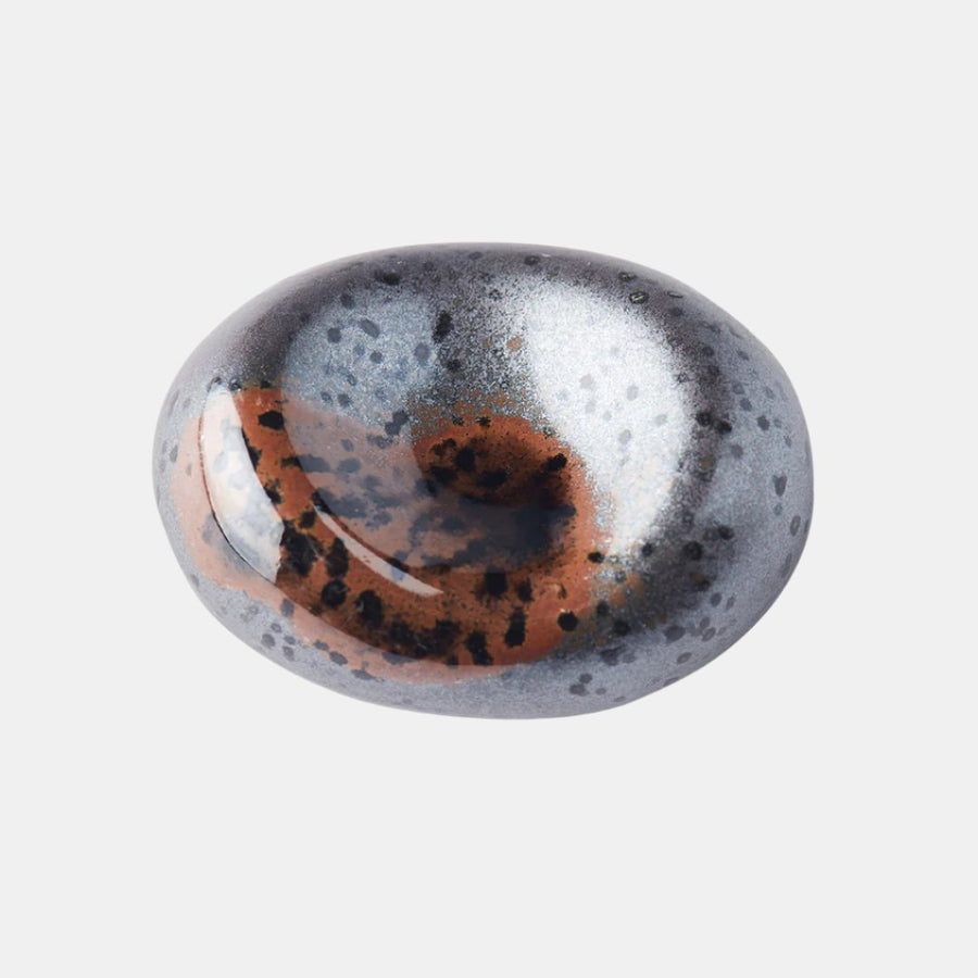 Matt Black Ceramic Pebble Chopstick Rest Microwave Dishwasher Safe Tableware