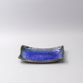 Premium Swept Side Sushi Plate with Cobalt Dark Edge - 26cm
