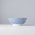 Premium Bowl – Blue Indigo Ikat Hexagon Flower Design 19cm, 750ml