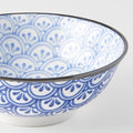 Petal Crest 19cm Ceramic Bowl 750ml Blue Dishwasher Microwave Safe