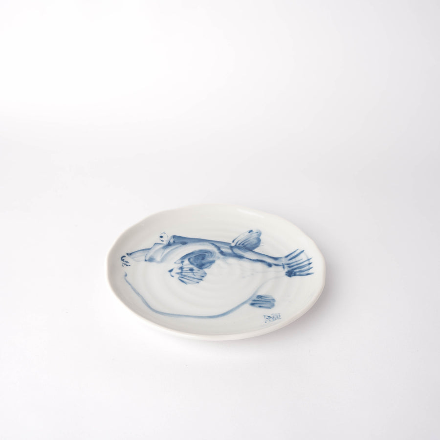 Premium 16cm Fugu Design Ceramic Plate Dishwasher Microwave Safe