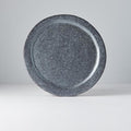 Premium 25.5cm Craft Black Glaze Organic Ceramic Plate Dishwasher Microwave Safe
