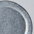 Premium 25.5cm Craft Black Glaze Organic Ceramic Plate Dishwasher Microwave Safe