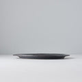Premium 25.5cm Craft Black Glaze Organic Ceramic Plate Dishwasher Microwave Safe