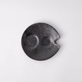 Premium Dimpled Plate – Craft Black Glaze 15cm