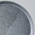 Premium 25cm Craft Black Glaze High Rim Ceramic Plate Dishwasher Microwave Safe