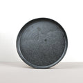 Premium 25cm Craft Black Glaze High Rim Ceramic Plate Dishwasher Microwave Safe