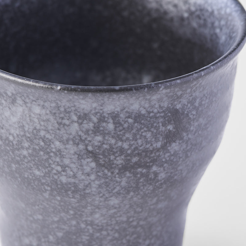 Premium Fluted Cup – Craft Black Glaze 80ml