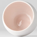 Premium 300ml Matte White Light Pink Glaze Shochu Cup Dishwasher Microwave Safe