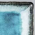 Premium 28.5x12cm Sky Blue Glaze Rectangular Ceramic Plate Dishwasher Safe