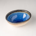 Premium 17x13cm Cobalt Blue Glaze Oval Ceramic Bowl 450ml Dishwasher Safe