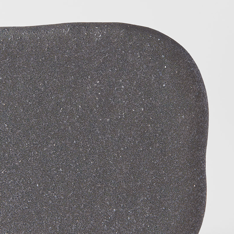 Premium Rectangular Ceramic Plate – Grey Stone Slab Design 22 x 13cm