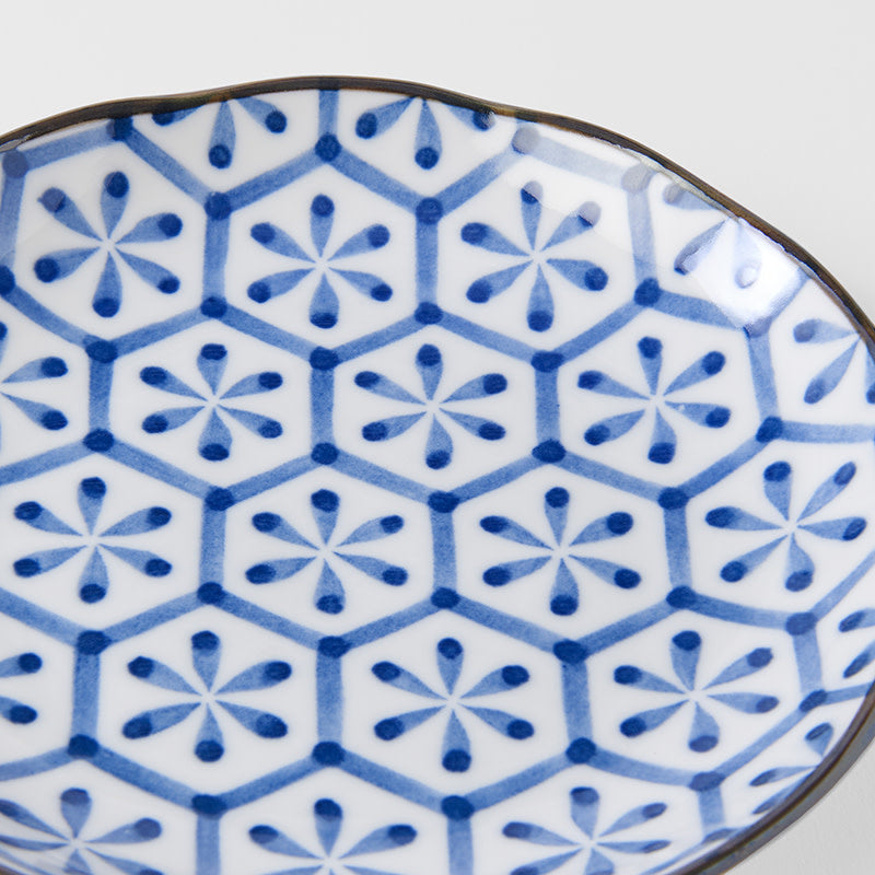 Premium Tapas Plate – Blue Flower Design 16.5cm