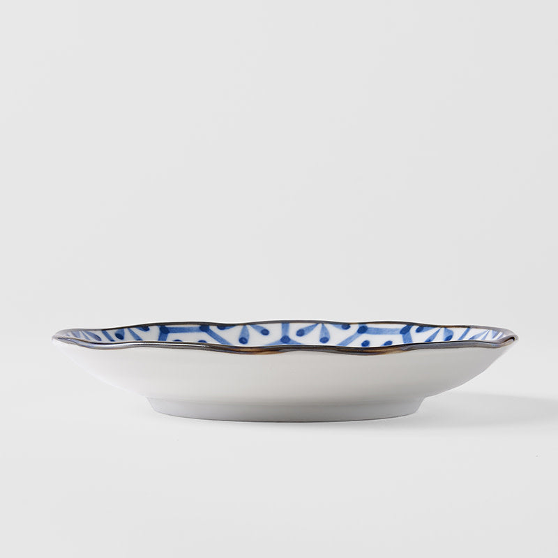 Premium Tapas Plate – Blue Flower Design 16.5cm