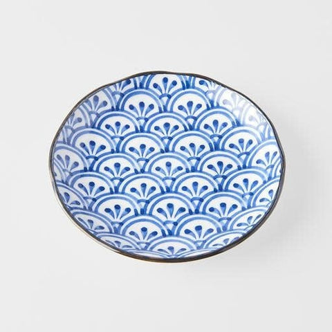 Premium Blue Petal Crest Tapas Plate 16.5cm Dishwasher Microwave Safe