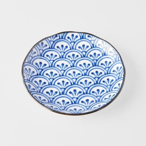 Premium Blue Petal Crest Tapas Plate 16.5cm Dishwasher Microwave Safe