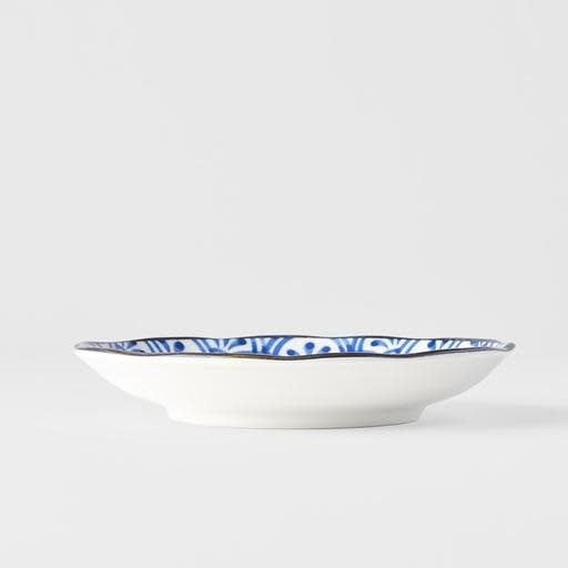 Premium Blue Petal Crest Tapas Plate 16.5cm Dishwasher Microwave Safe