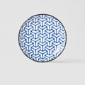 Premium Tapas Plate – Blue Herringbone Design 16.5cm