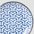 Premium Tapas Plate – Blue Herringbone Design 16.5cm