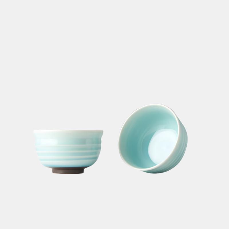 Premium 140ml Celadon Glaze Ceramic Tea Cup Dishwasher Safe