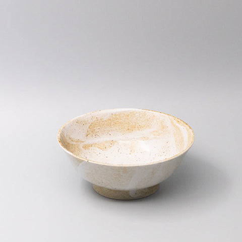 Premium Ramen Bowl – Beige Snow Bamboo Glaze 21cm, 850ml