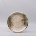 Premium Thick Edge Plate – Beige Snow Bamboo Glaze 25cm