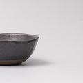Premium 11.5cm Black Glaze Lopsided Ceramic Bowl 100ml Japanese Tableware