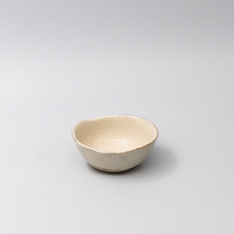 Premium 11cm Fawn Glaze Lopsided Ceramic Bowl Dishwasher Microwave Safe