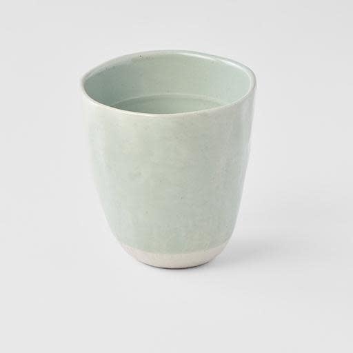 Premium 275ml Tomei Blue Glaze Lopsided Ceramic Mug Dishwasher Microwave Safe