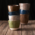 Premium 275ml Tomei Blue Glaze Lopsided Ceramic Mug Dishwasher Microwave Safe