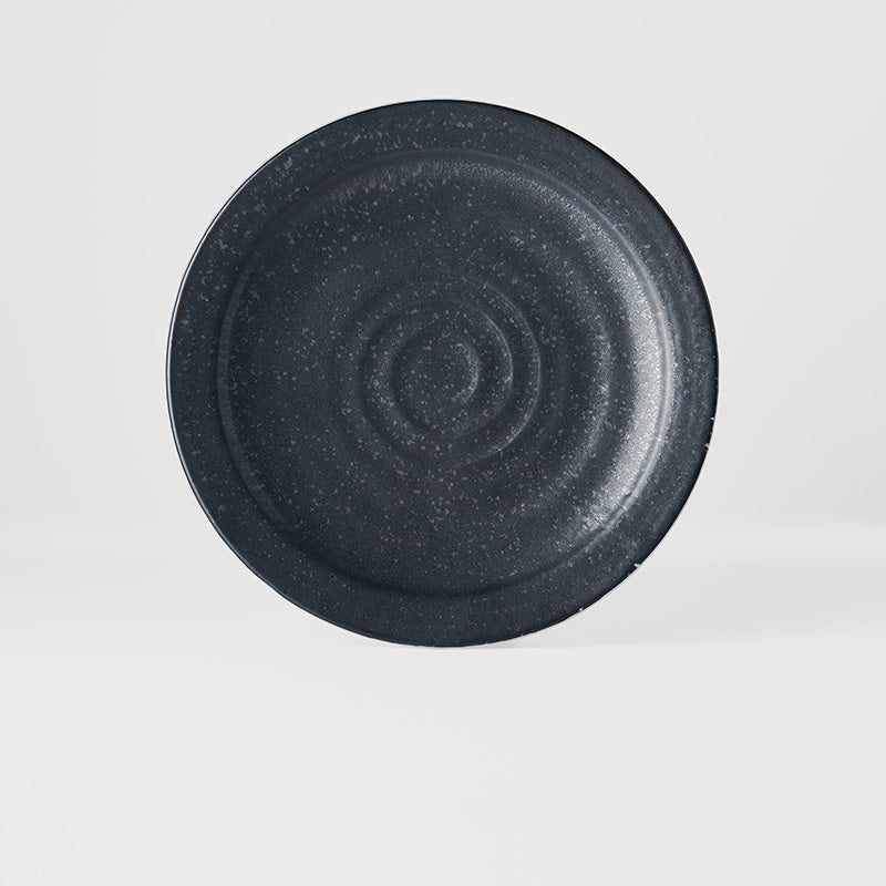 Premium 26cm Ibushi Black Glaze Ceramic Dinner Plate Dishwasher Microwave Safe
