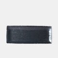 Premium 26.5cm Ibushi Black Glaze Rectangular Ceramic Plate Dishwasher Microwave Safe