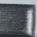 Premium 26.5cm Ibushi Black Glaze Rectangular Ceramic Plate Dishwasher Microwave Safe