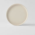 Premium 25cm Craft White Glaze High Rim Ceramic Plate Dishwasher Microwave Safe