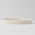 Premium 25cm Craft White Glaze High Rim Ceramic Plate Dishwasher Microwave Safe