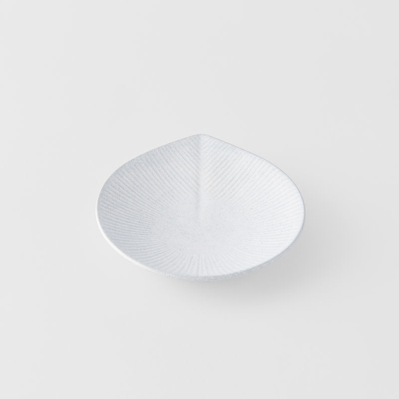 Premium Plate – White Snow Leaf Glaze 12.5cm