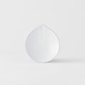 Premium Plate – White Snow Leaf Glaze 12.5cm