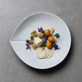 Premium Dinner Plate – White Snow Leaf Glaze 25.5cm