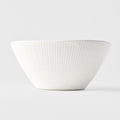 Premium Large Bowl – White Snow Leaf Glaze 18cm, 500ml