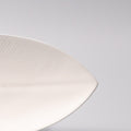 Premium Oval Plate – White Snow Leaf Glaze 31.5cm