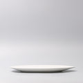 Premium Oval Plate – White Snow Leaf Glaze 31.5cm