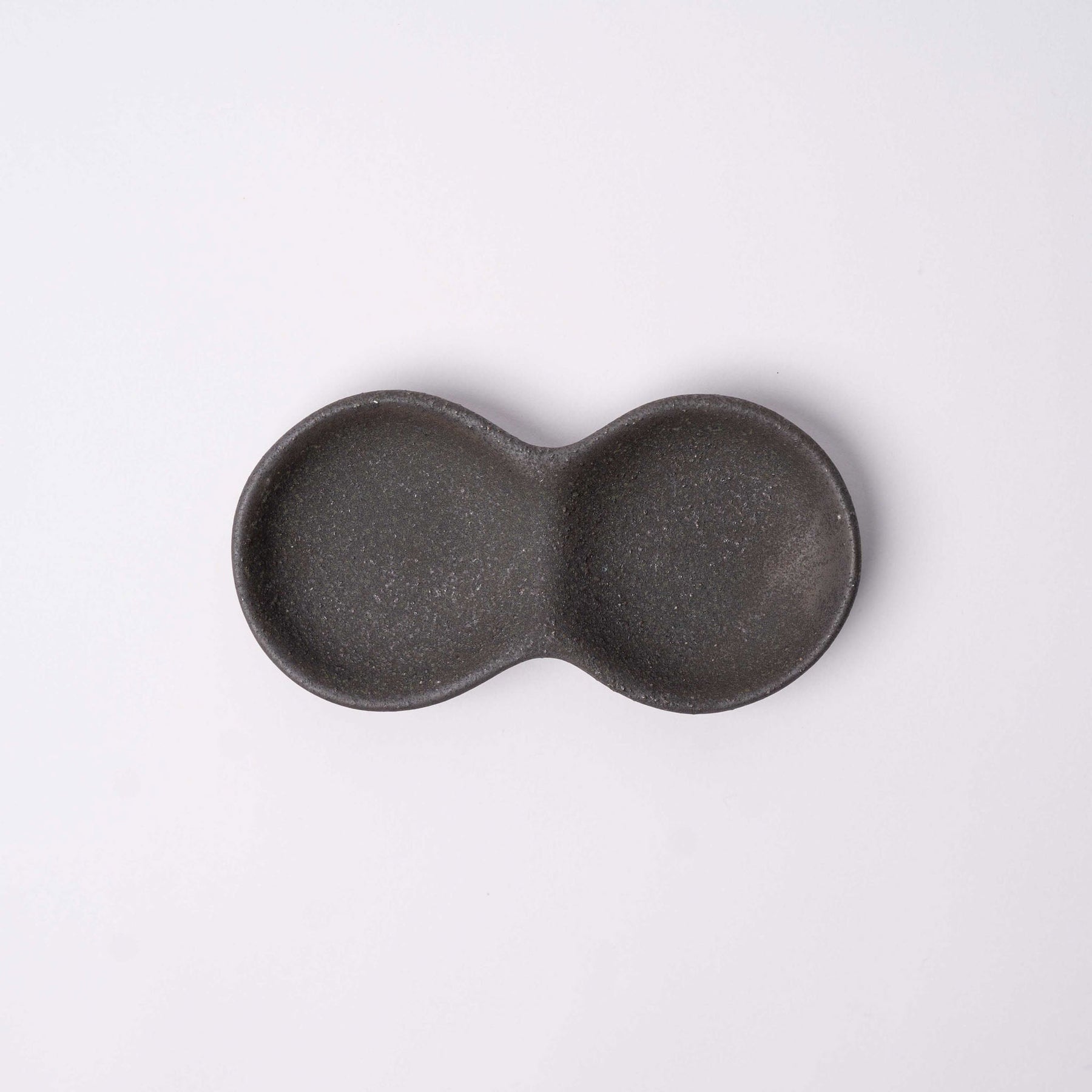 Premium Double Sauce Dish – Grey Stone Slab Design 15.5cm