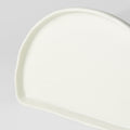 Premium 21cm Ivory White Glaze Half Moon Ceramic Plate Dishwasher Microwave Safe