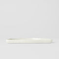 Premium 21cm Ivory White Glaze Half Moon Ceramic Plate Dishwasher Microwave Safe