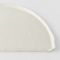 Premium 27cm Ivory White Glaze Half Moon Ceramic Plate Dishwasher Microwave Safe
