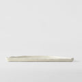 Premium 27cm Ivory White Glaze Half Moon Ceramic Plate Dishwasher Microwave Safe