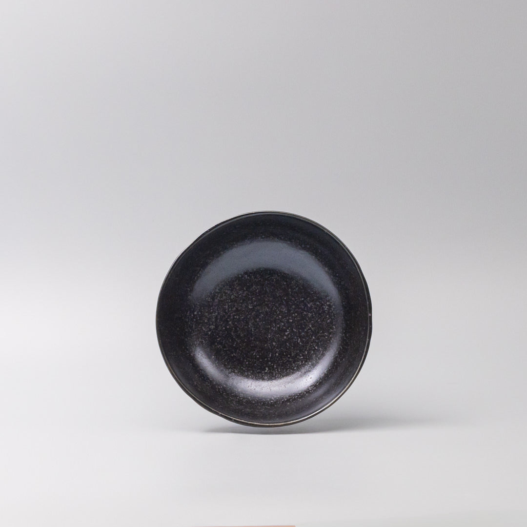 Premium Organic Shape Bowl – Kanso Matte Black Glaze 17cm