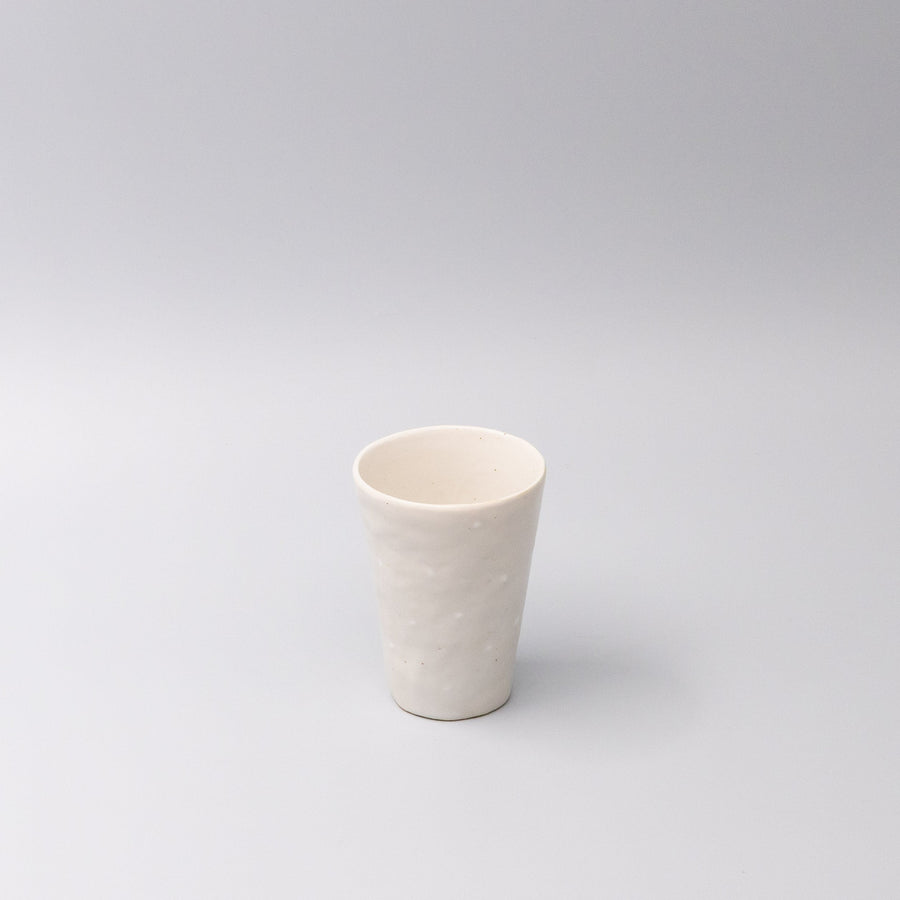 Premium 200ml Ostrich White Tapered Ceramic Tumbler Dishwasher Microwave Safe