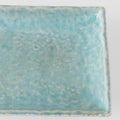 Premium 50cm Crazed Blue Glaze Rectangular Ceramic Platter Dishwasher Microwave Safe