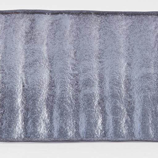 Premium Crumpled Design Sashimi Plate - Black, 33cm